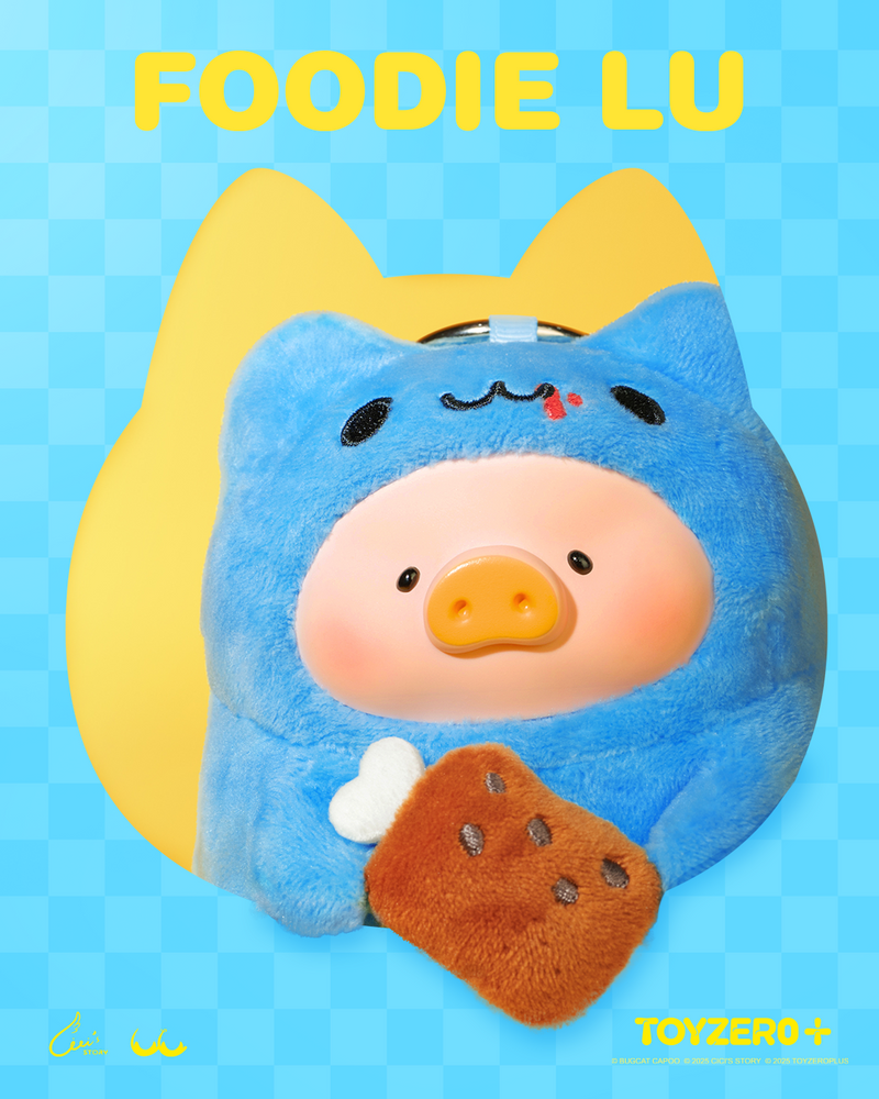 LuLu the Piggy x Capoo - Foodie Lu PVC Face Plush Keychain