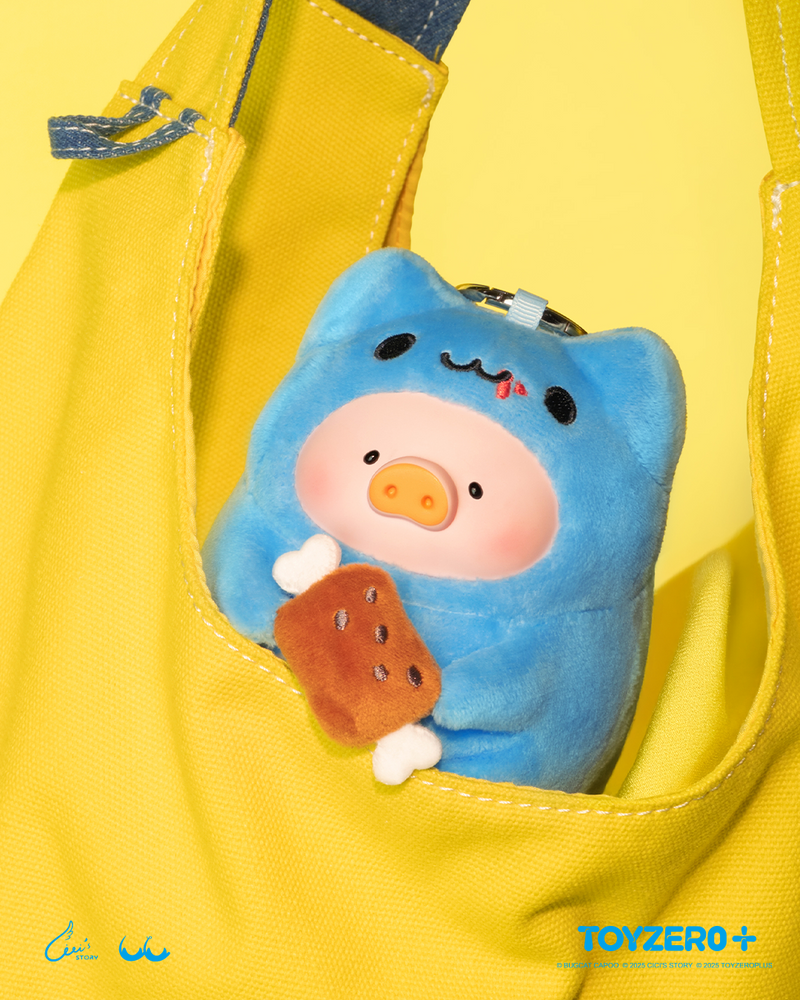 LuLu the Piggy x Capoo - Foodie Lu PVC Face Plush Keychain