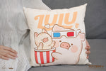 LuLu The Piggy Caturday - Popcorn Cushion