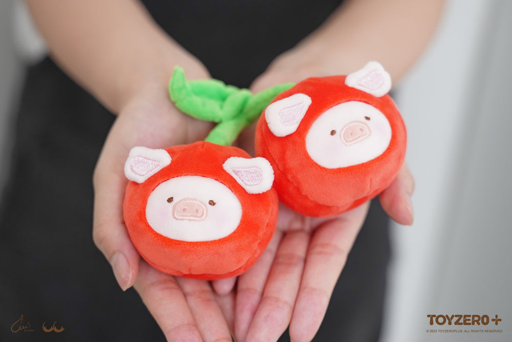 罐頭豬LuLu 水果系列 - 櫻桃款絨毛吊飾(10cm)