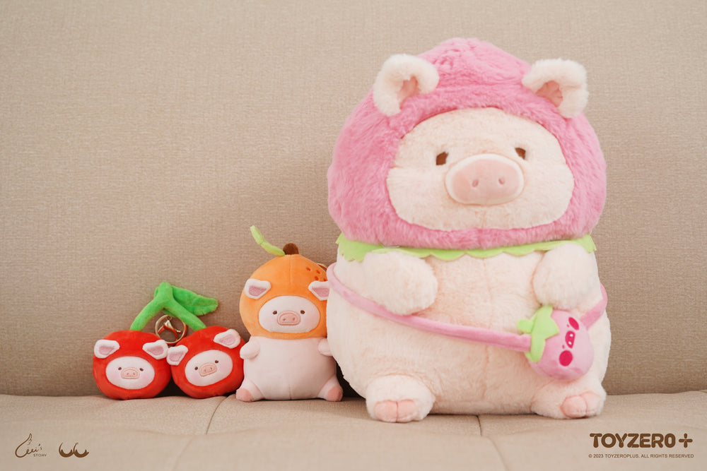 
            
                Load image into Gallery viewer, LuLu The Piggy Fruit - Cherry Plush Keychain (10cm)
            
        