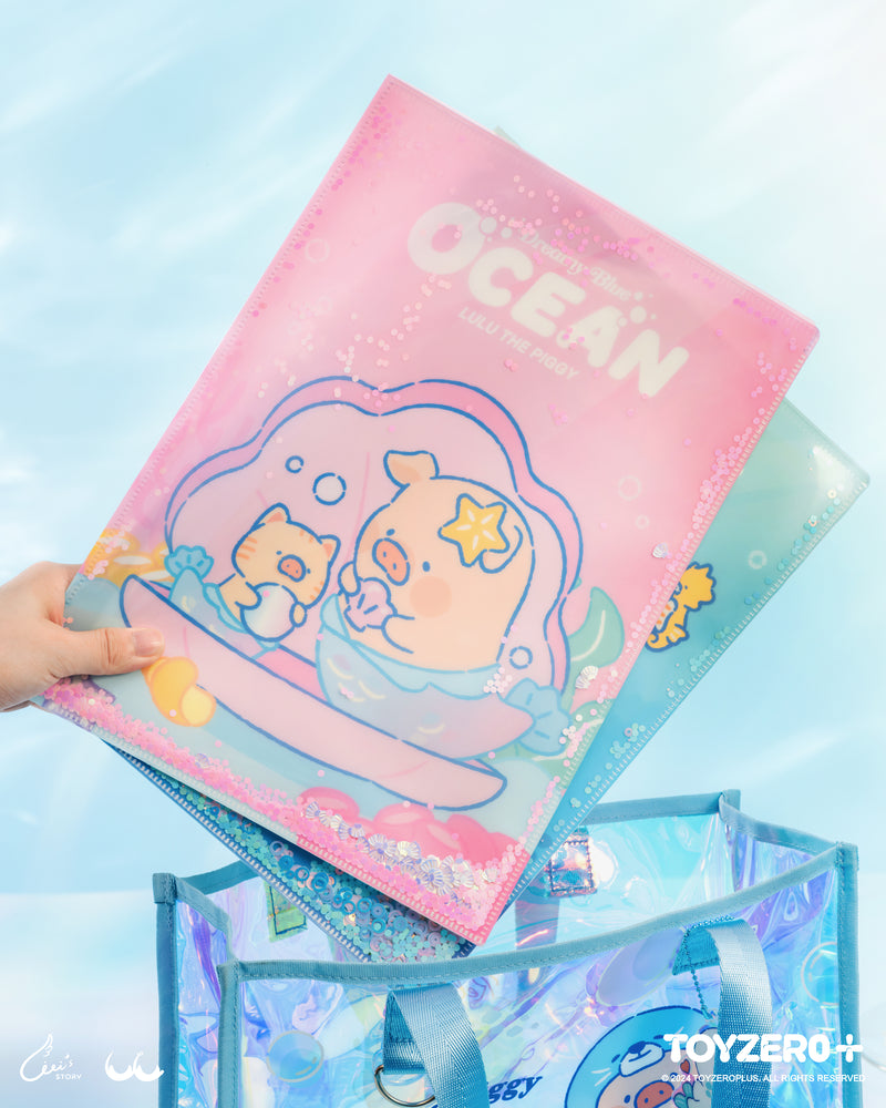 LuLu the Piggy Ocean  - Glitter A4 Folder (Mermaid ver.)