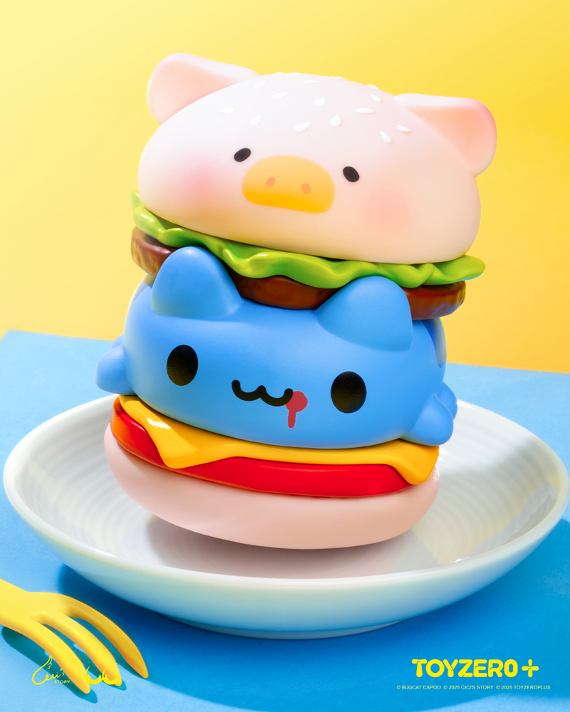 罐頭豬LuLu x 咖波 - 疊疊樂漢堡 (招牌咖堡)