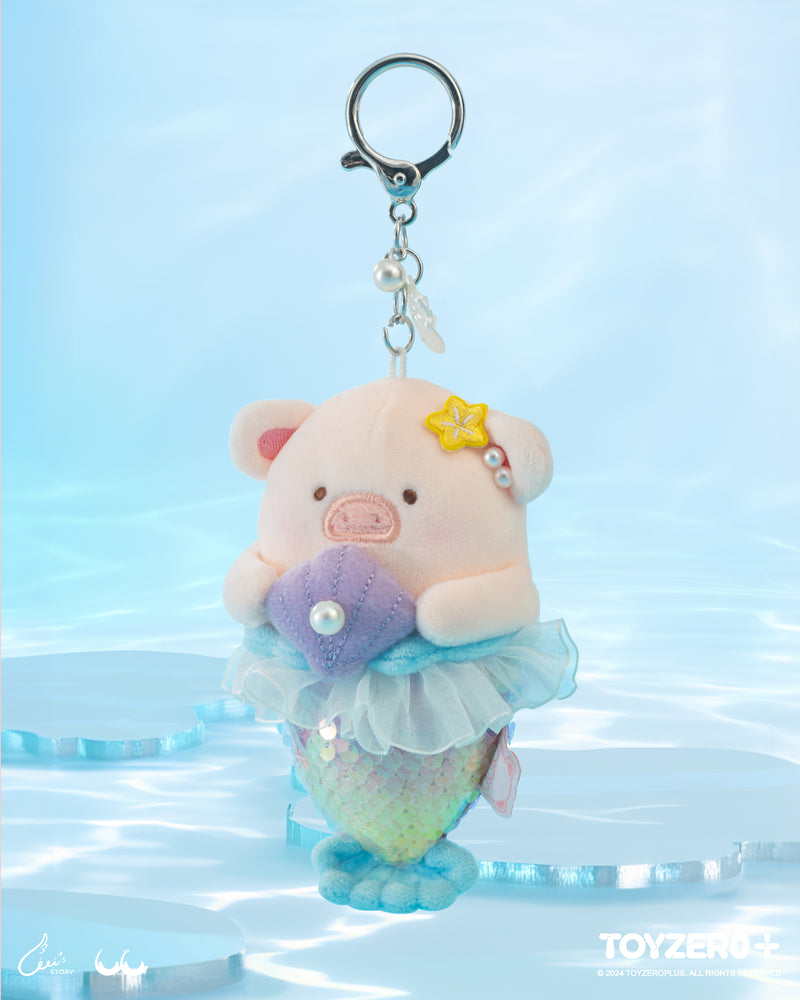 LuLu the Piggy Ocean  - Mermaid LuLu Plush Keychain