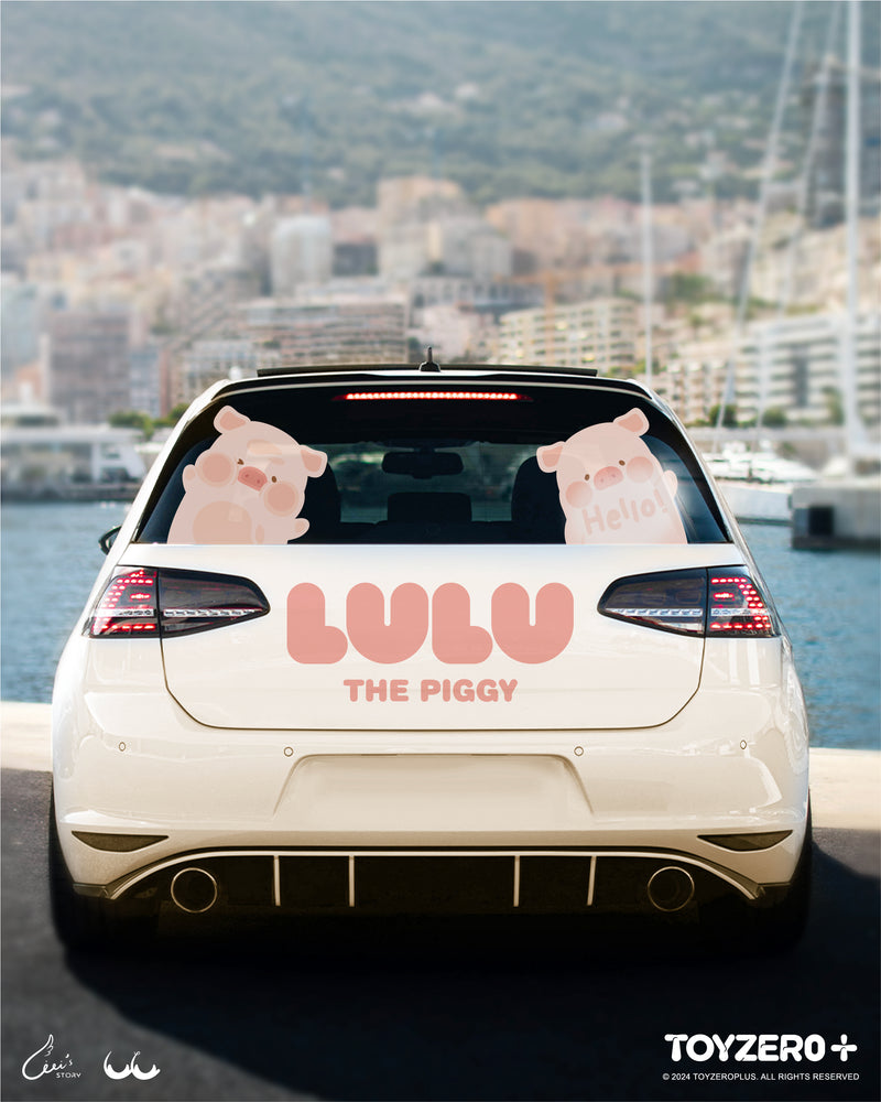 LuLu the Piggy Generic - Car Sticker (White Pink ver.)