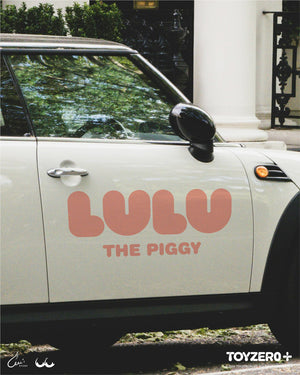 LuLu the Piggy Generic - Car Sticker (White Pink ver.)