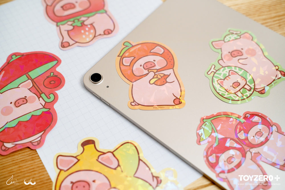 LuLu the Piggy Fruit - Bling Bling Sticker