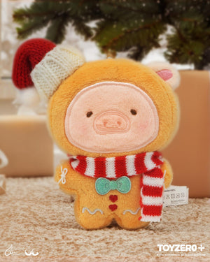 LuLu the Piggy Christmas - Gingerbread Man Lu Plush Keychain