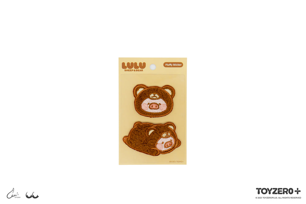 罐頭豬LuLu 豬熊豬羊系列 - 5 x 5 cm 毛絨貼紙