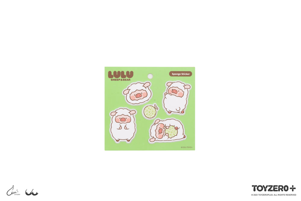 罐頭豬LuLu 豬熊豬羊系列 - 泡棉貼紙