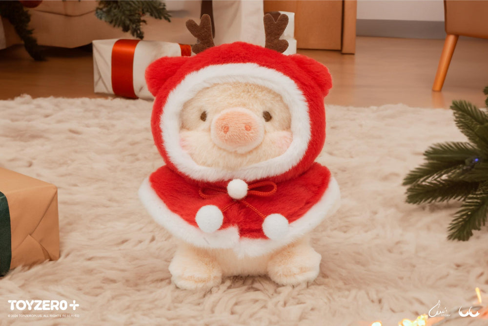 LuLu the Piggy Christmas - Reindeer Lu Plush Keychain