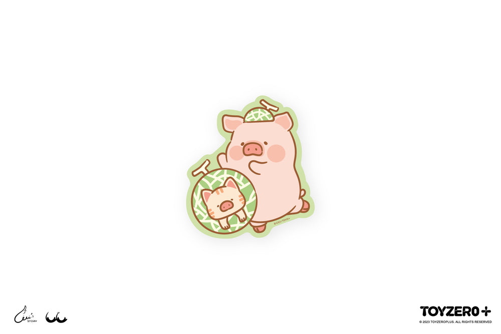 
            
                Load image into Gallery viewer, LuLu the Piggy Fruit - Bling Bling Sticker
            
        