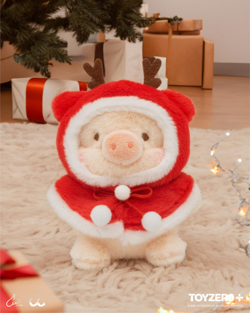 LuLu the Piggy Christmas - Reindeer Lu Plush Keychain