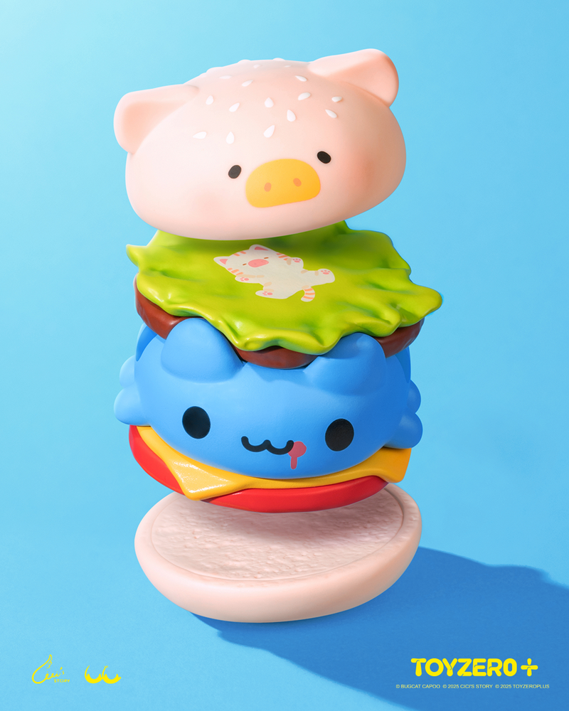 罐頭豬LuLu x 咖波 - 疊疊樂漢堡 (招牌咖堡)