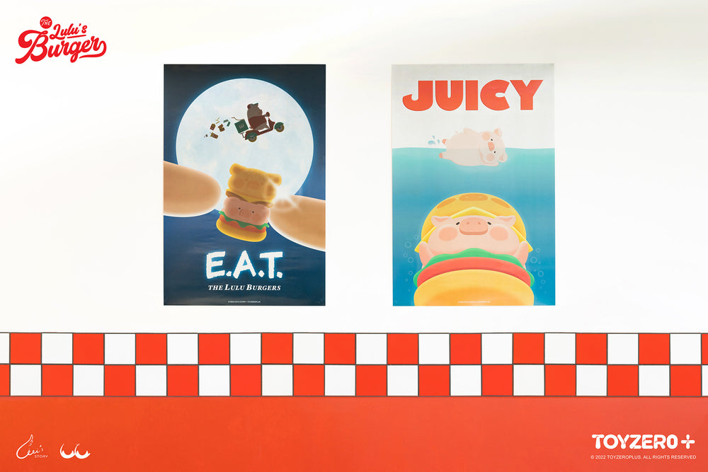 LuLu The Piggy Burger - Poster Set