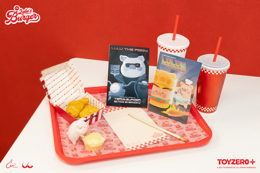 LuLu The Piggy Burger - Postcard Set