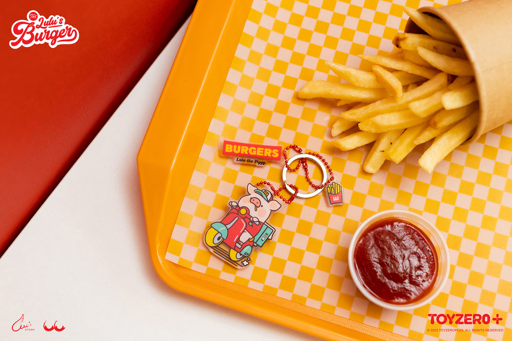 
            
                Load image into Gallery viewer, LuLu The Piggy Burger - Keychain (Chef Lu/Delivery Lu)
            
        