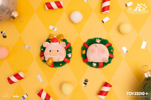 LuLu The Piggy Christmasland - Christmas Wreath 3D Magnet