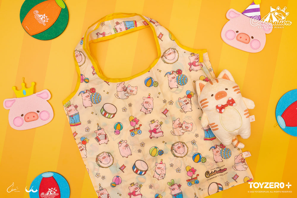 LuLu The Piggy Celebration - Plush Toy Foldable Shopping Bag
